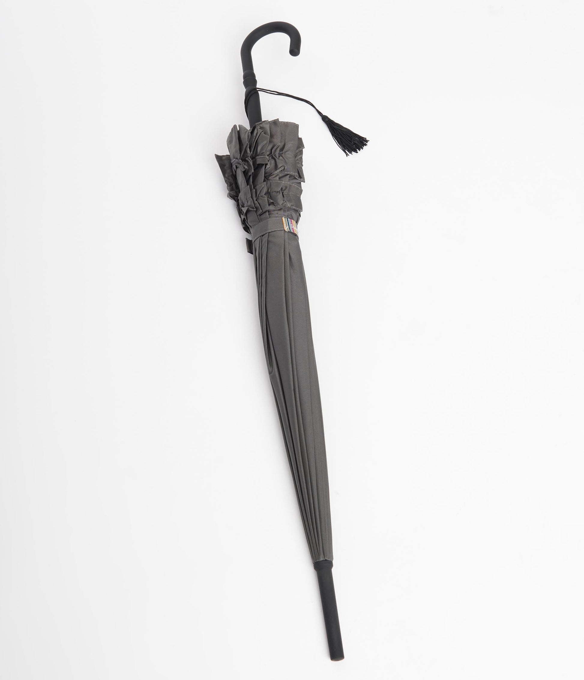 Grey Frilled Pagoda Umbrella
