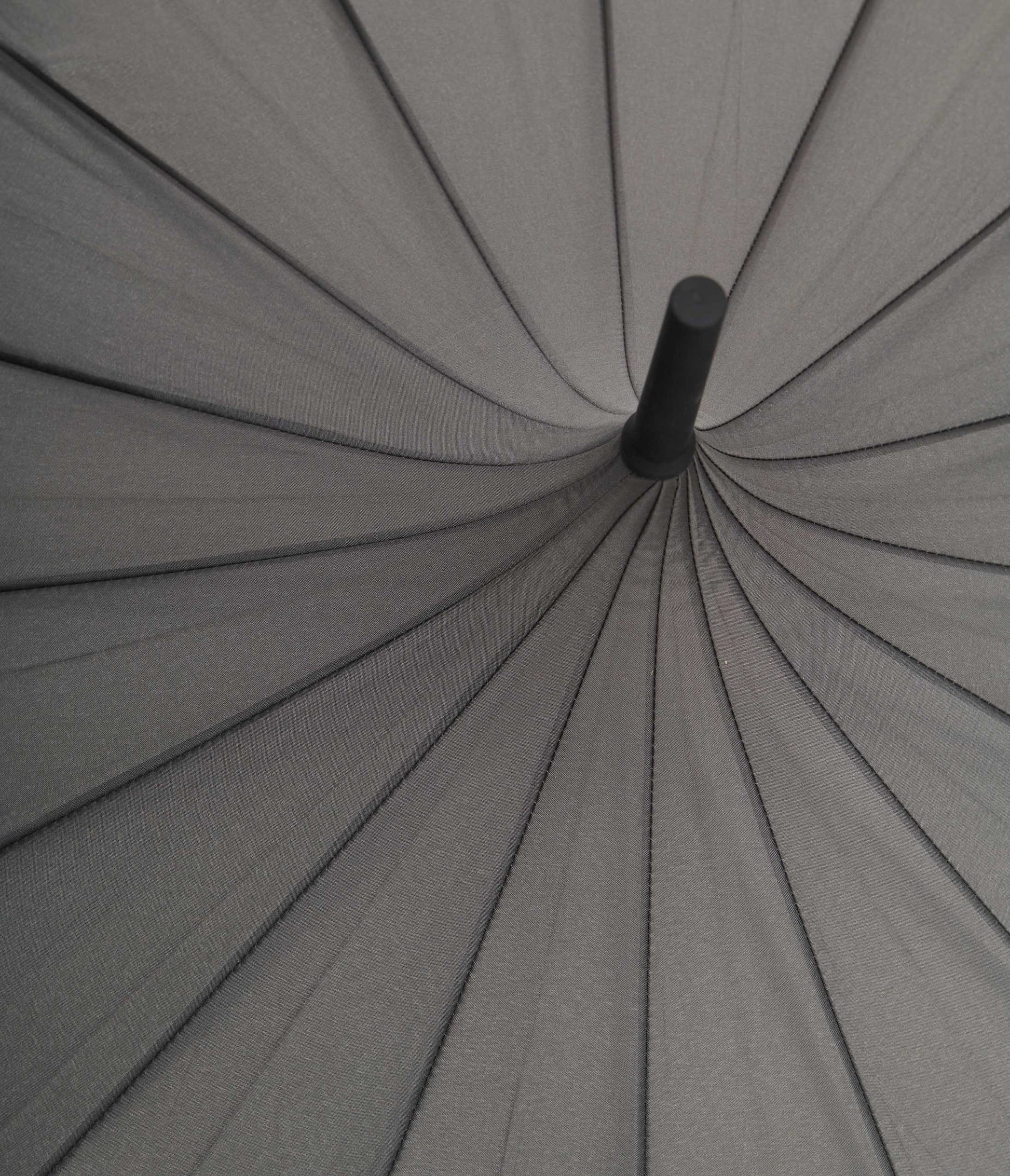 Grey Frilled Pagoda Umbrella