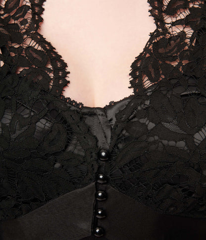 Black Lace Cropped Shrug Sweater