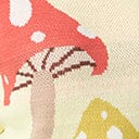 Light Yellow Mushroom Patch Frayed Sweater