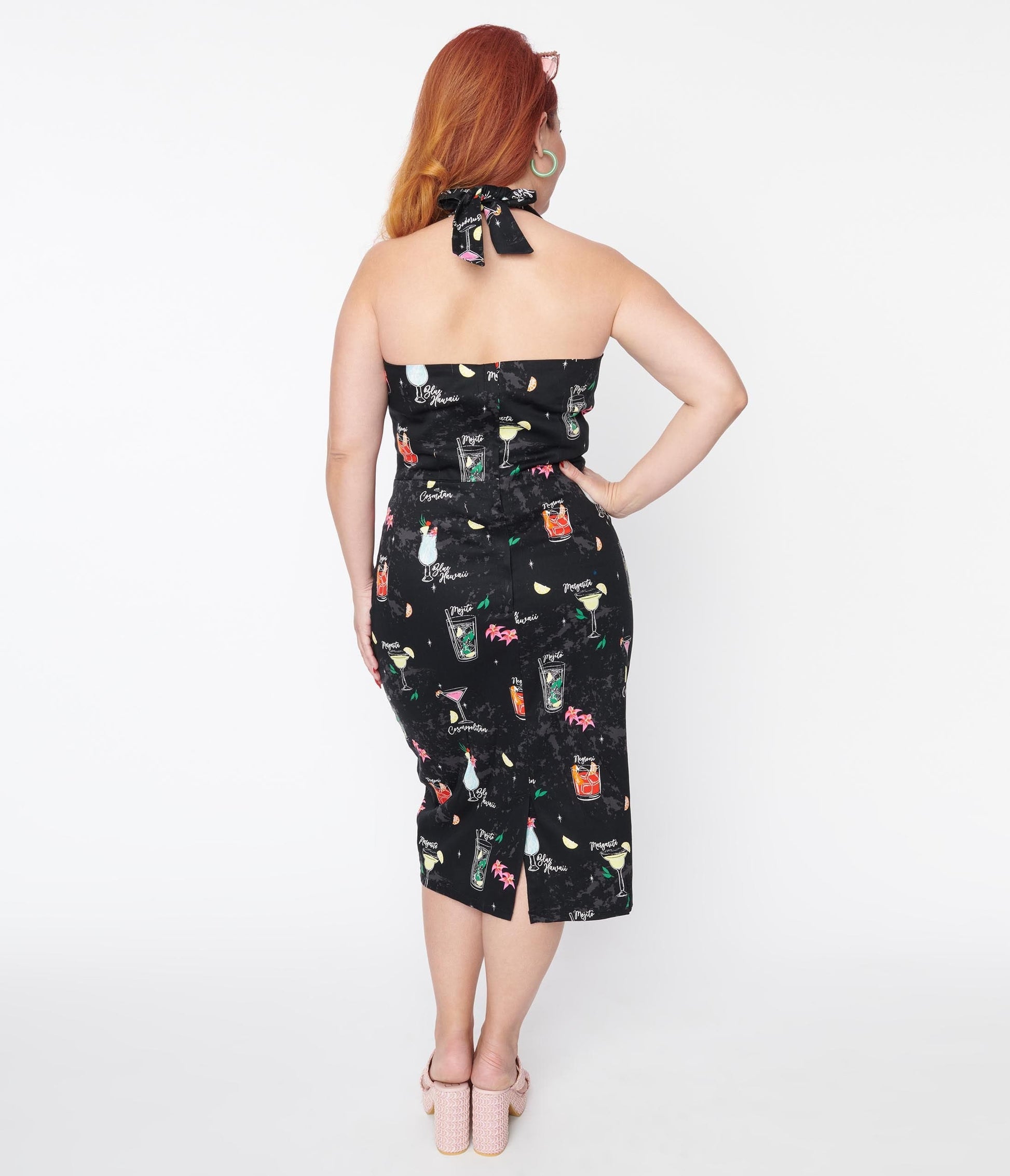 Collectif Black Lorna Cocktail Pencil Dress