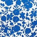 White & Blue Floral Swing Dress