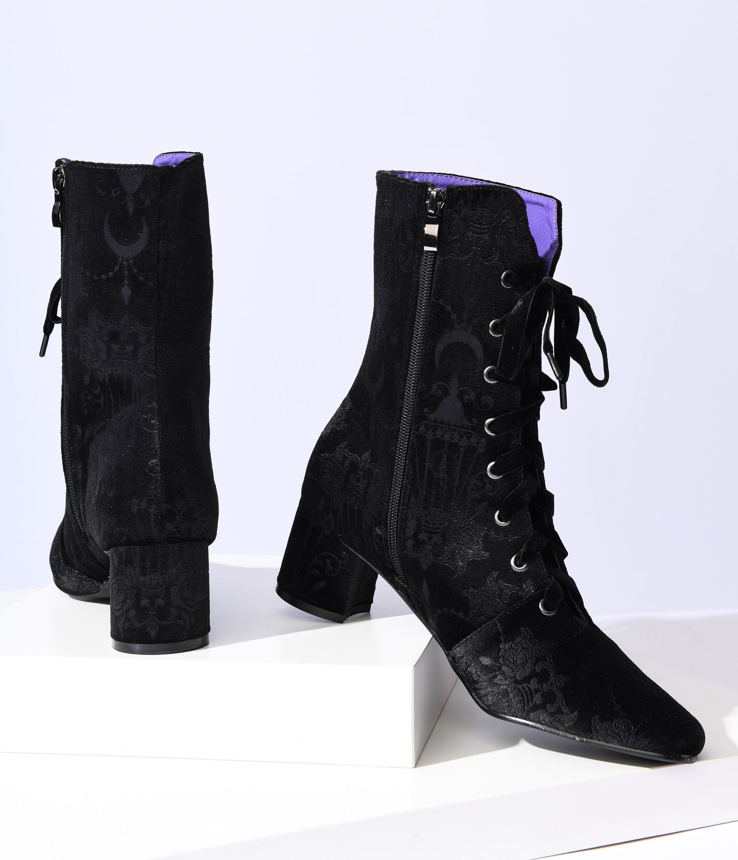 Black Velvet Chandelier Boots