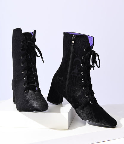 Black Velvet Chandelier Boots