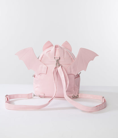 Pink Detachable Bat Wing Backpack