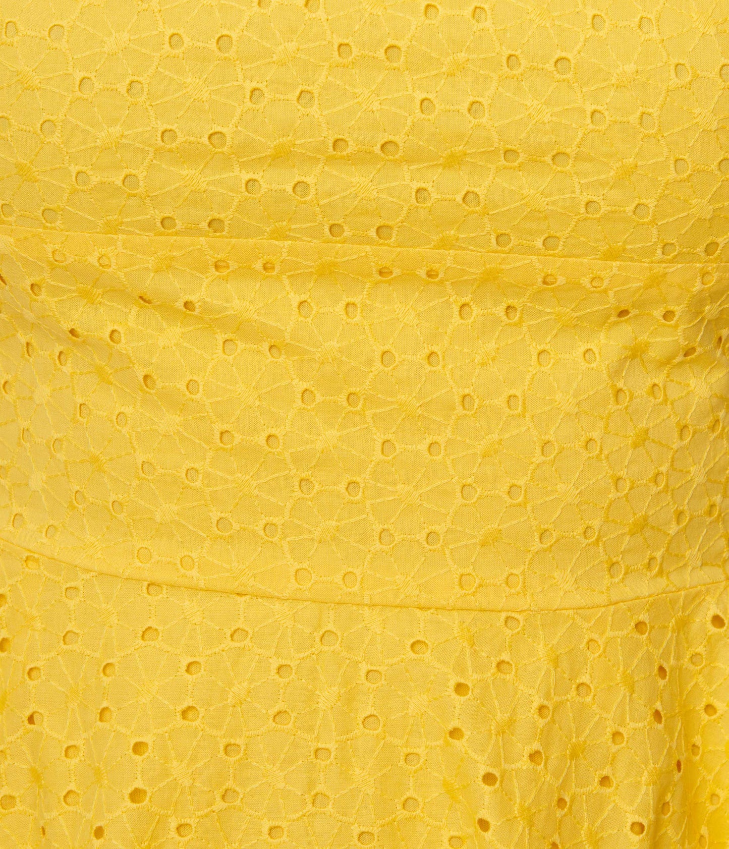 Yellow Eyelet Swing Sundress