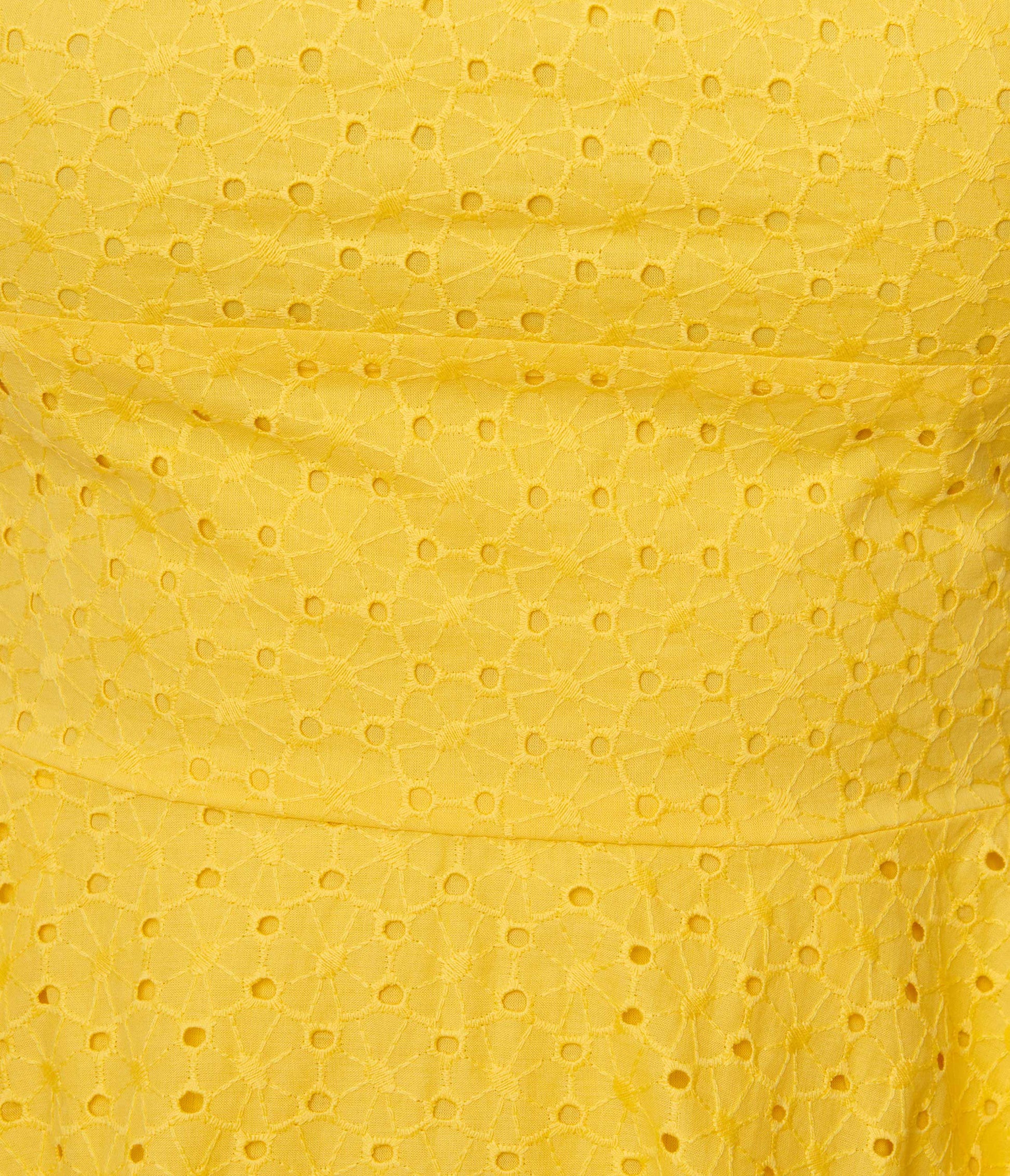 Yellow Eyelet Swing Sundress