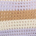 Lavender & Mocha Cream Striped Crochet Top