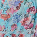 Plus Size Sky Blue Floral Ruffled Halter Maxi Dress
