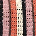 Oversized Cream Multicolor Striped Hole Knit Sweater