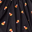 Unique Vintage Kids Black Candy Corn Hello Gorgeous Flare Dress