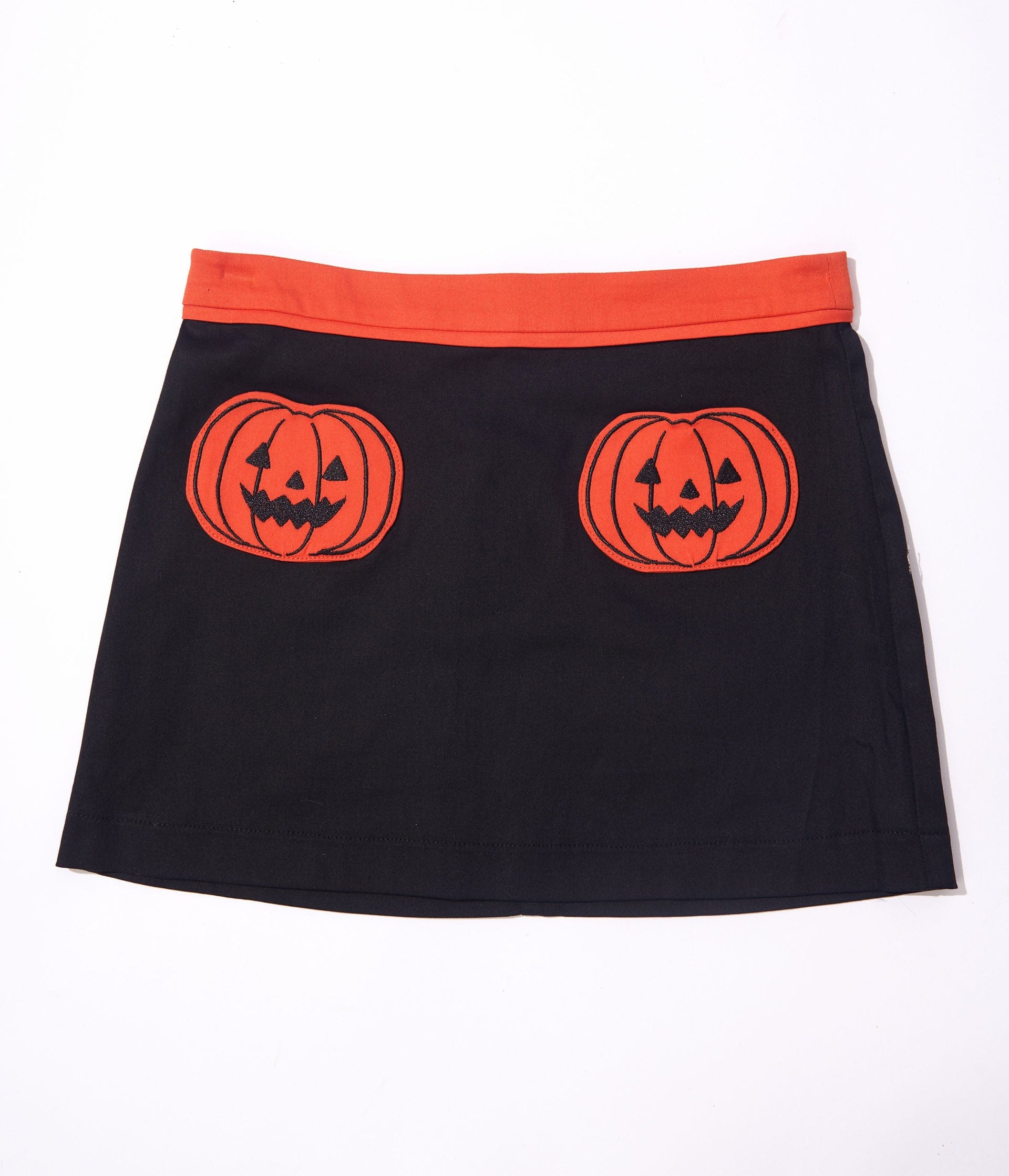 Smak Parlour Kids Black Pumpkin Patch Pocket Skirt