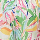 Plus Size White & Multicolor Leaves Flare Pants