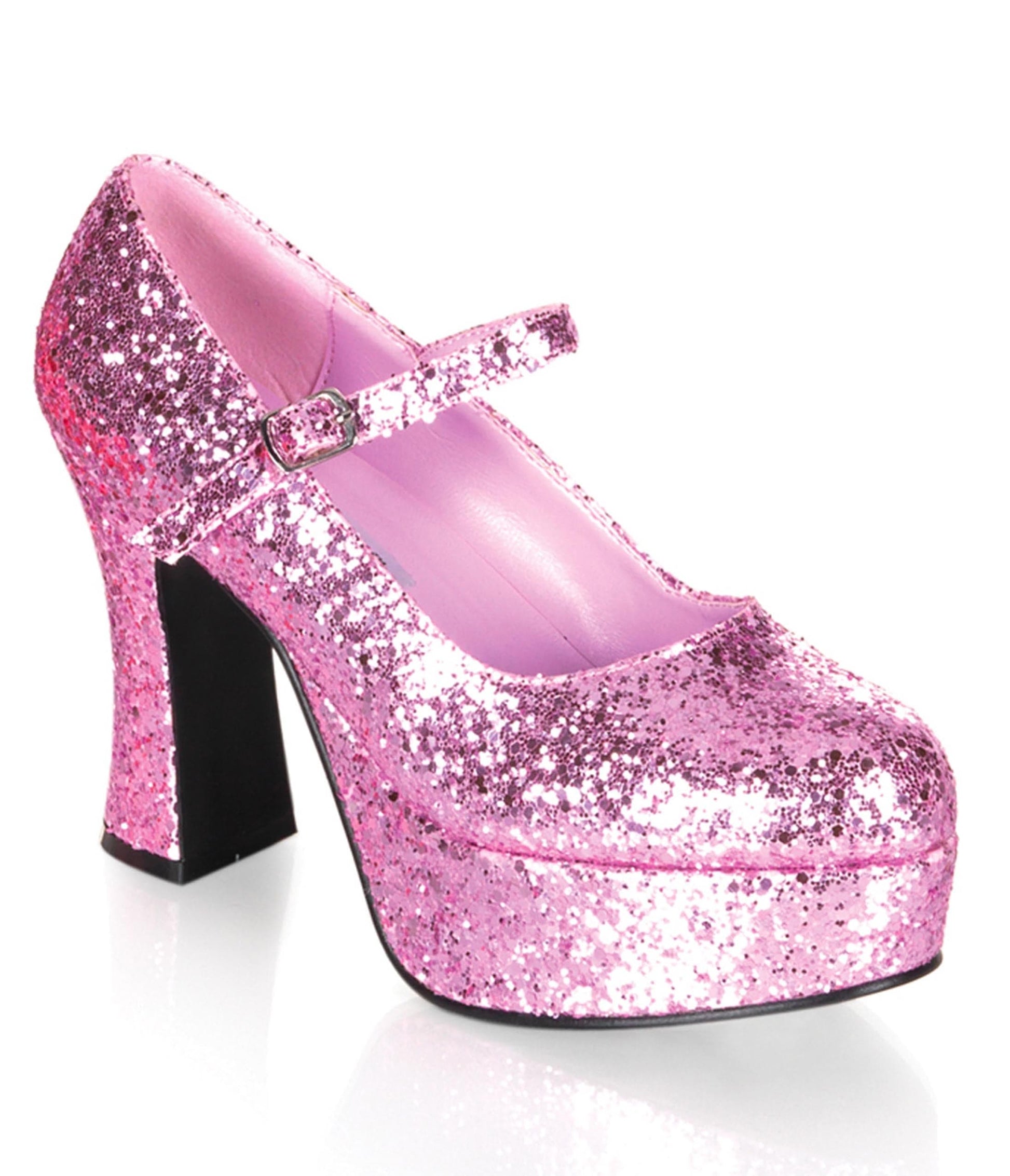 Pink Glitter Mary Jane Platform