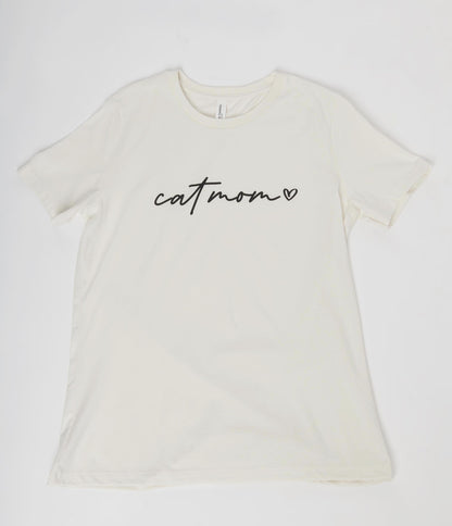 Ivory Cat Mom Unisex Graphic Tee