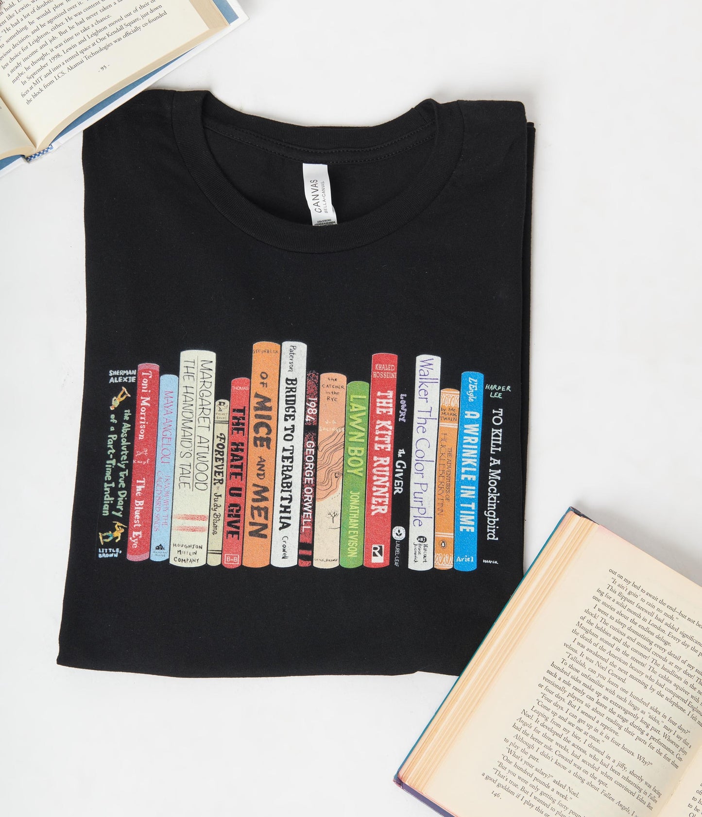Black Banned Books Fitted Womens Graphic Tee