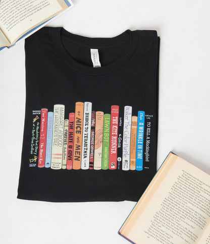 Black Banned Books Fitted Womens Graphic Tee