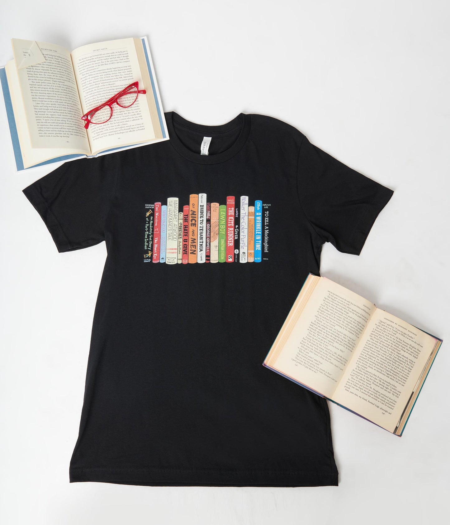 Black Banned Books Fitted Womens Graphic Tee
