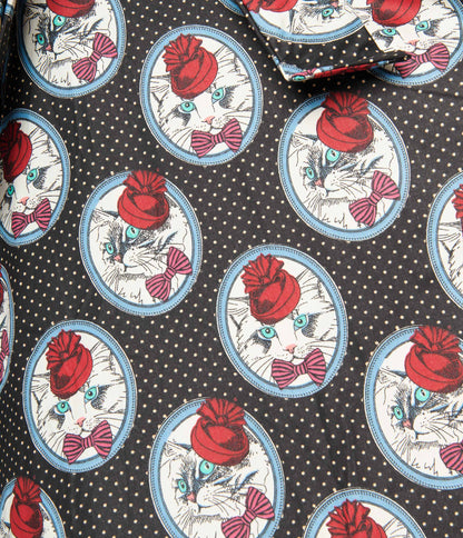 Black Cat Vintage Swing Skirt