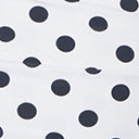 Unique Vintage White & Black Polka Dot Ruffle Sheath Swimsuit