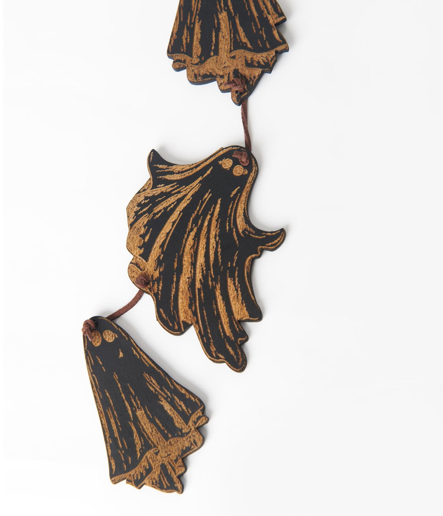 Wooden Ghost Garland
