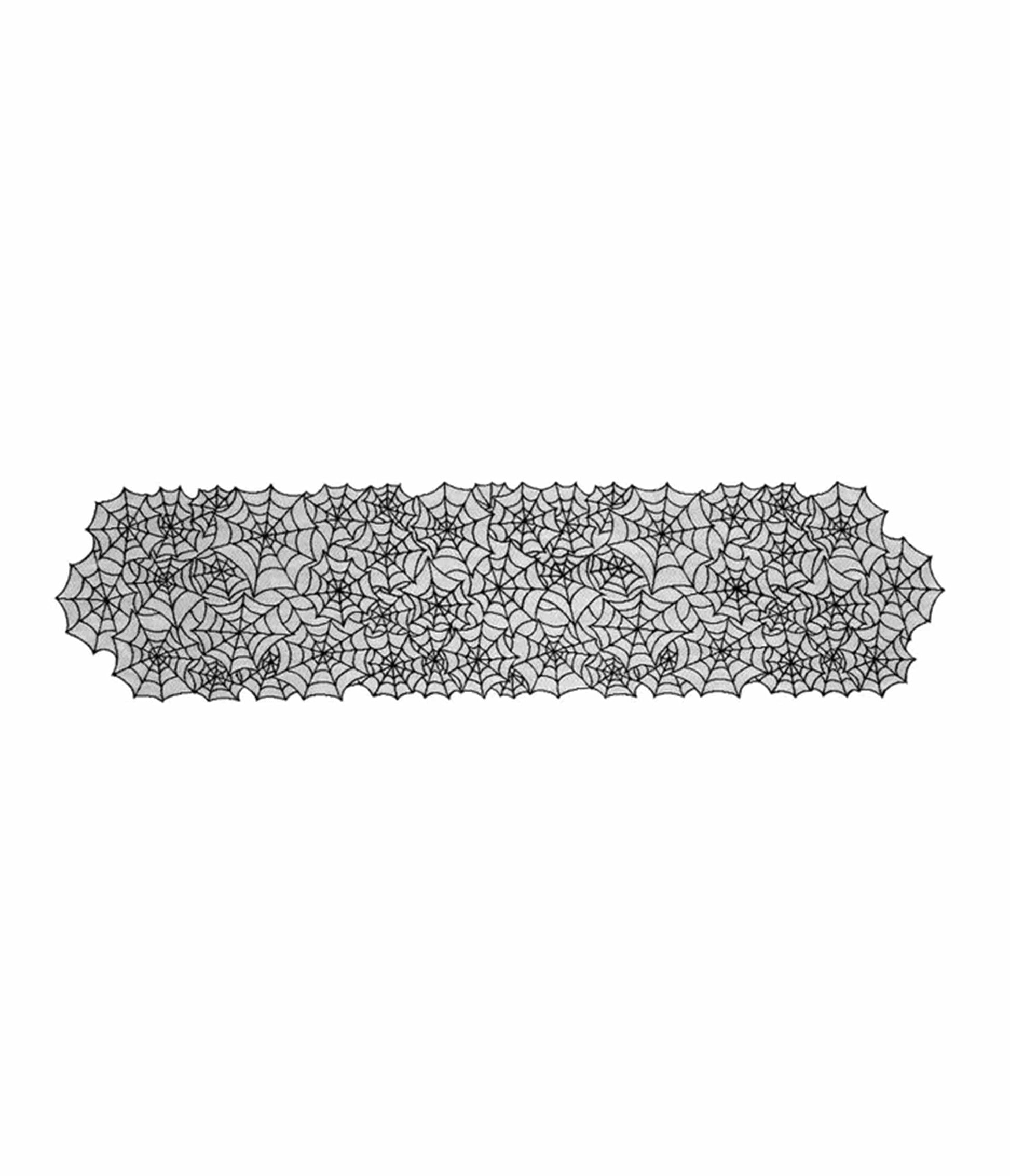 Black Spider Web Table Runner