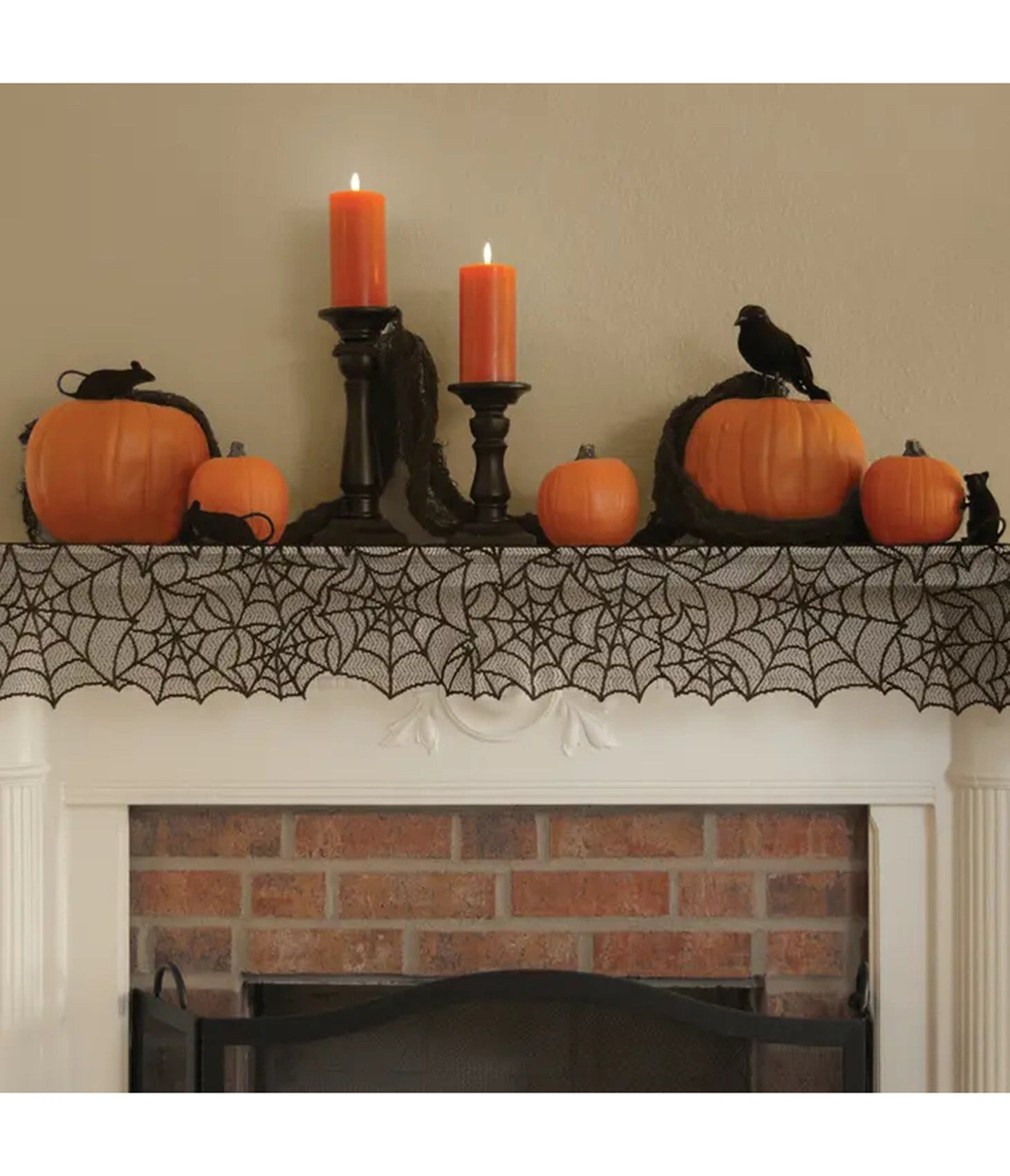 Black Spider Web Table Runner