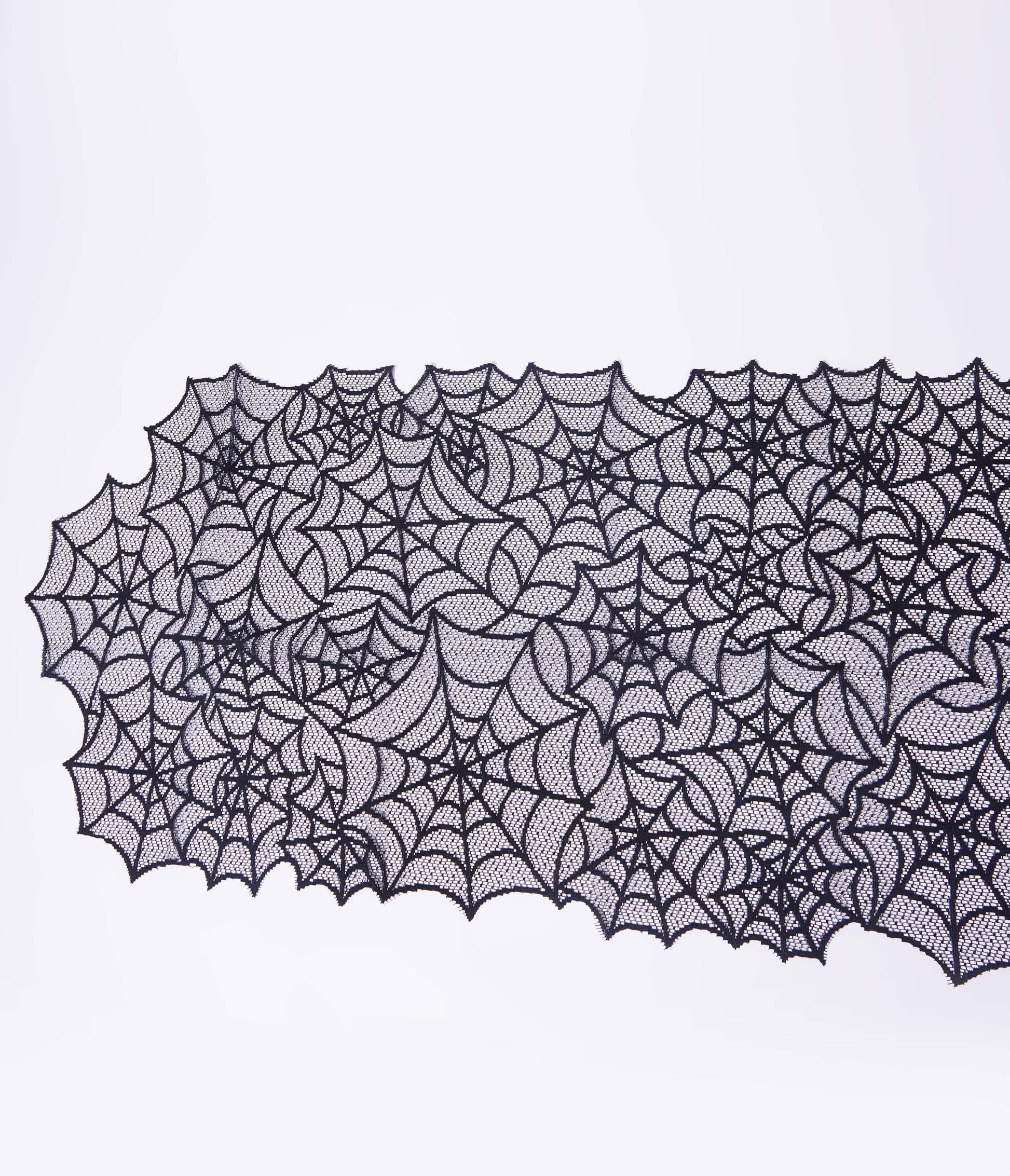 Black Spider Web Table Runner