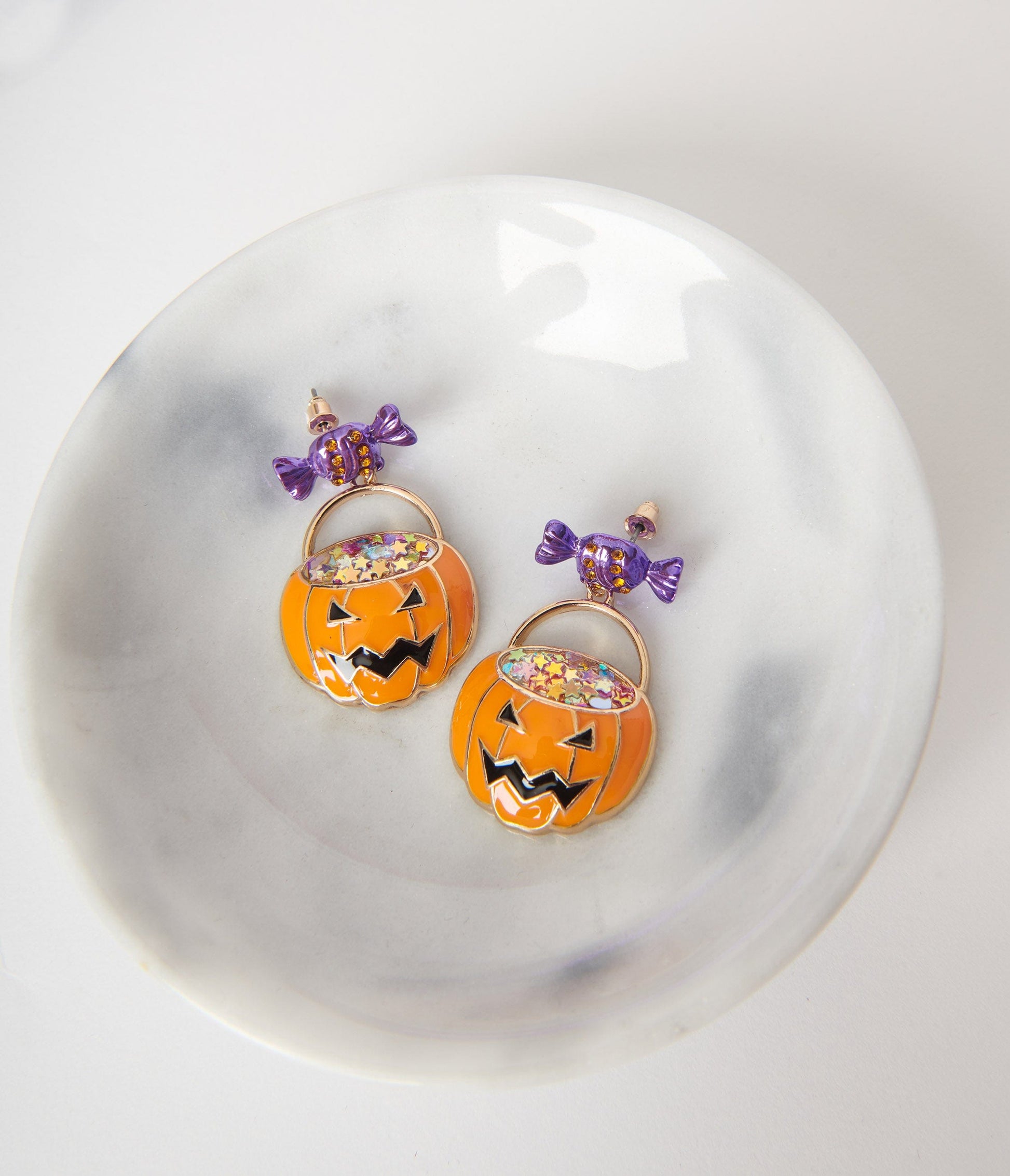 Trick or Treat Basket Earrings
