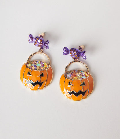 Trick or Treat Basket Earrings