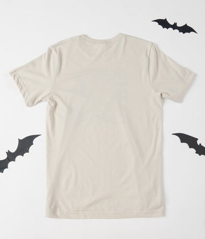 Grey Halloween Smiley Unisex Graphic Tee