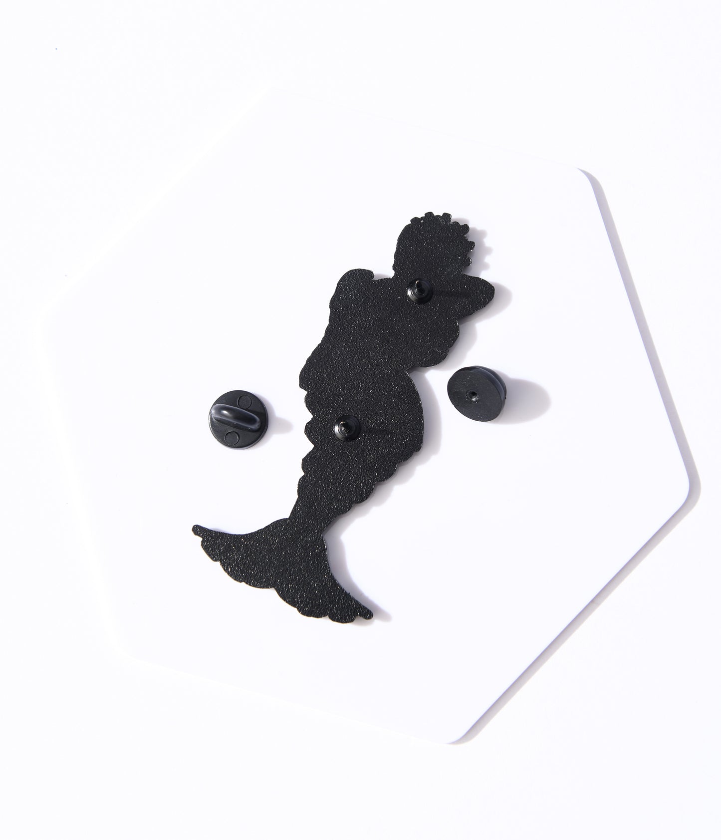Retro Skeleton Mermaid Pinup Babe Enamel Pin