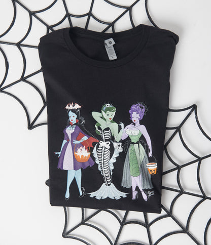 Trick or Treat Ghouls Fitted Graphic Tee