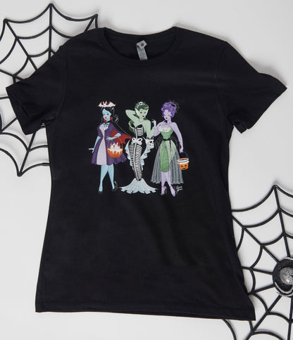 Trick or Treat Ghouls Fitted Graphic Tee