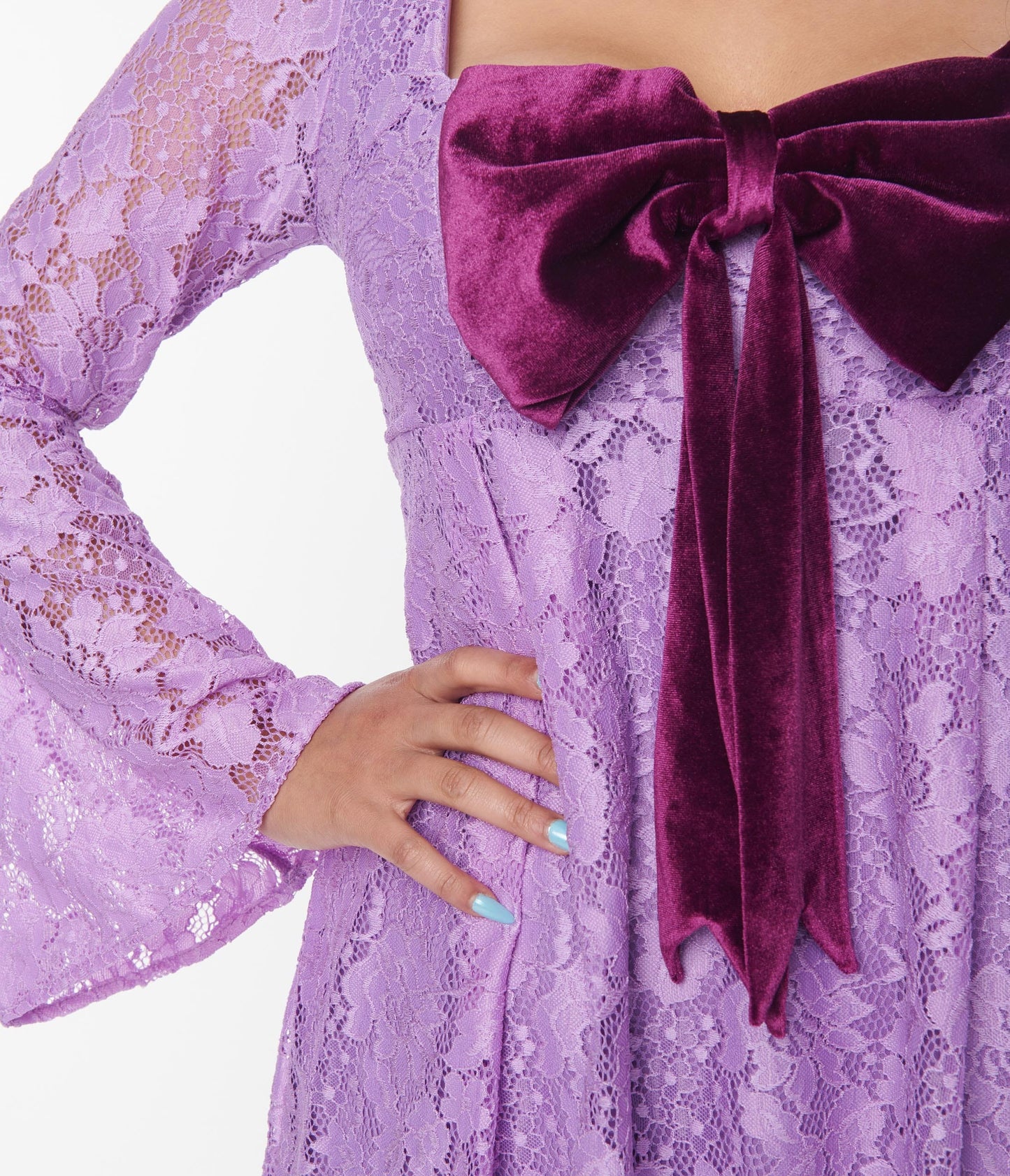 Lavender Lace Priscilla Mini Dress