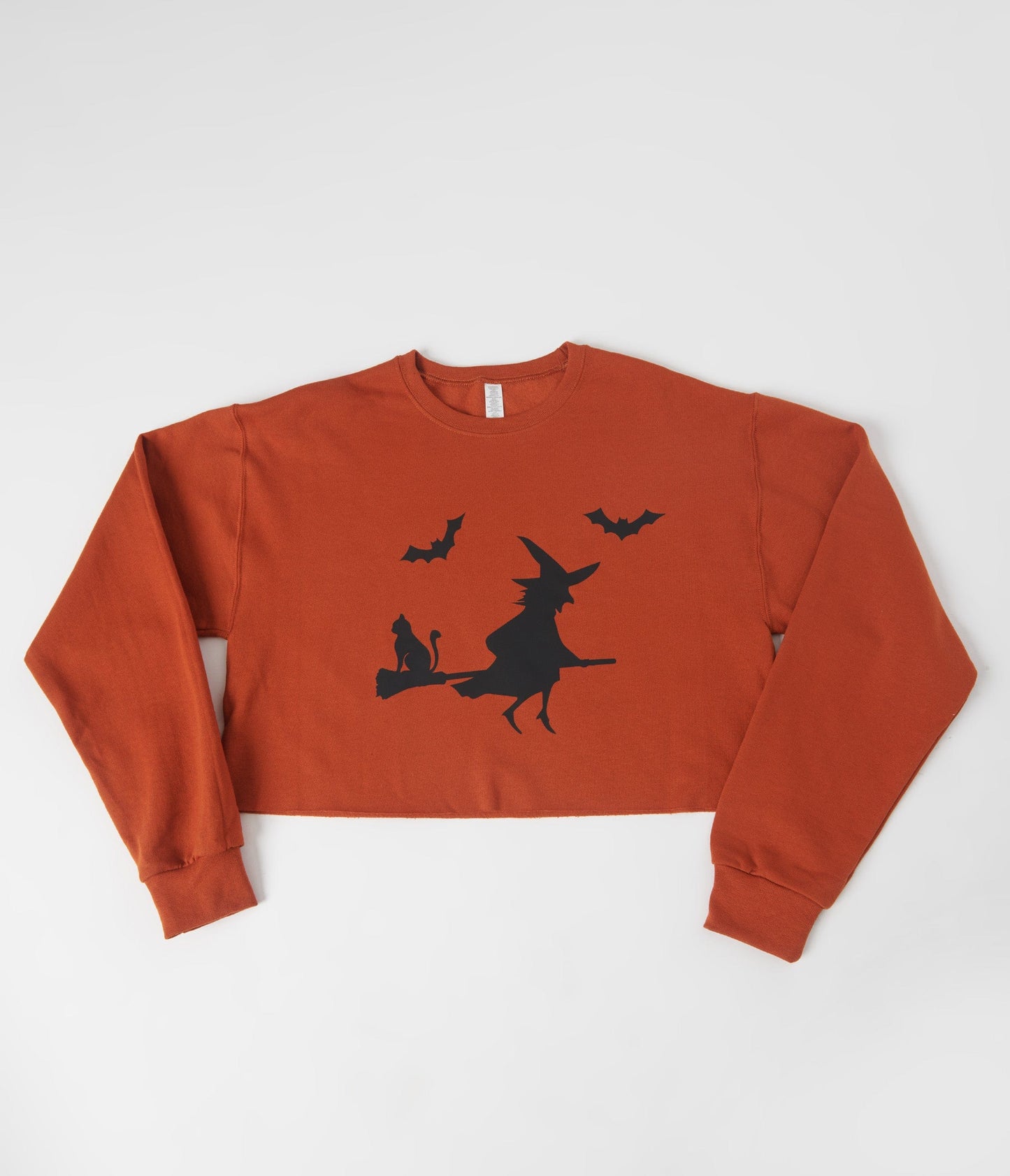 Rust Orange Witching Hour Cropped Sweatshirt