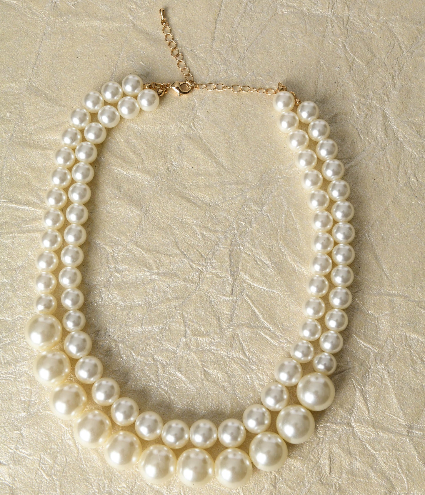 Dual Chunky Faux Pearl Necklace