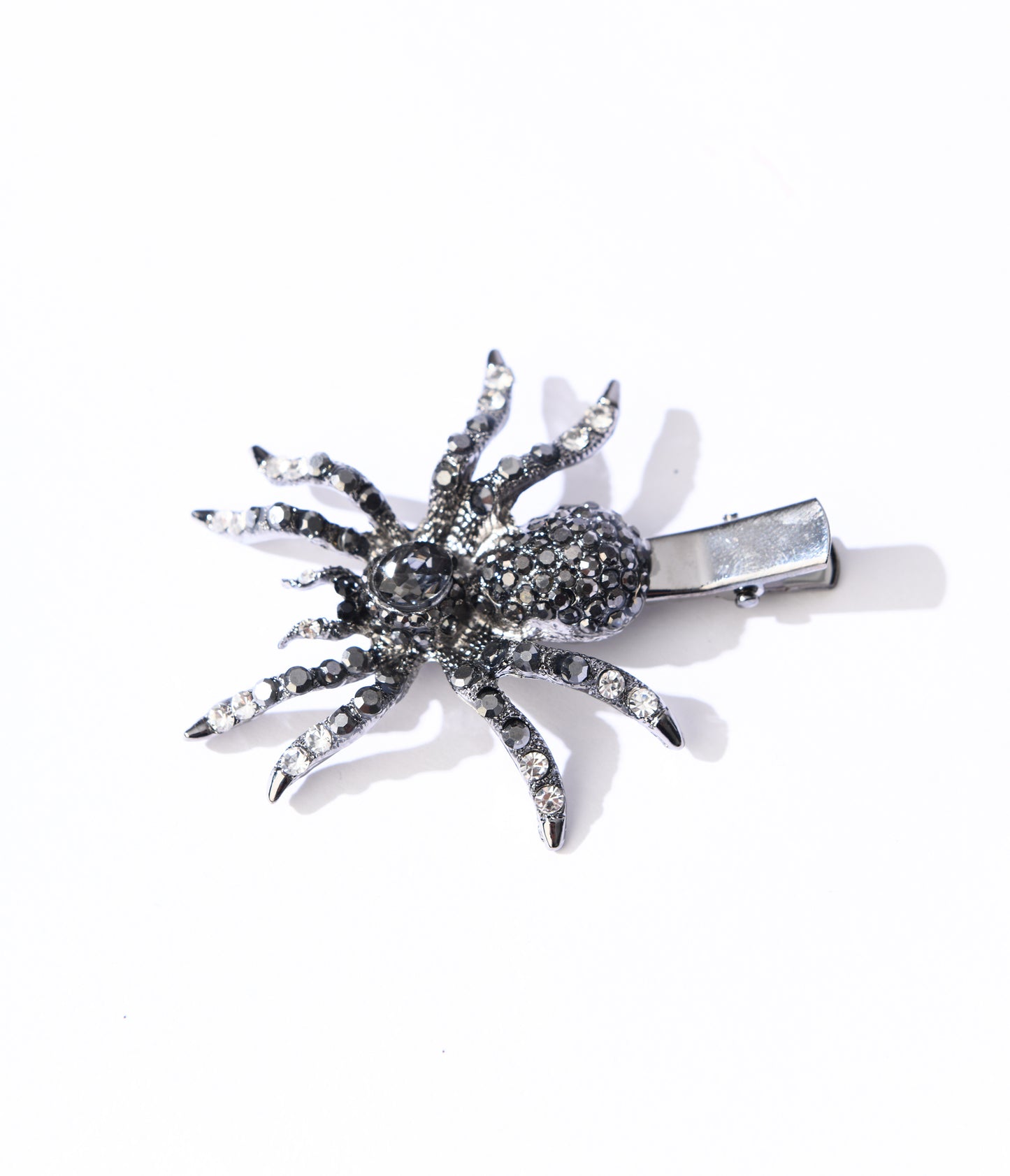 Black Rhinestone Spider Hair Clip
