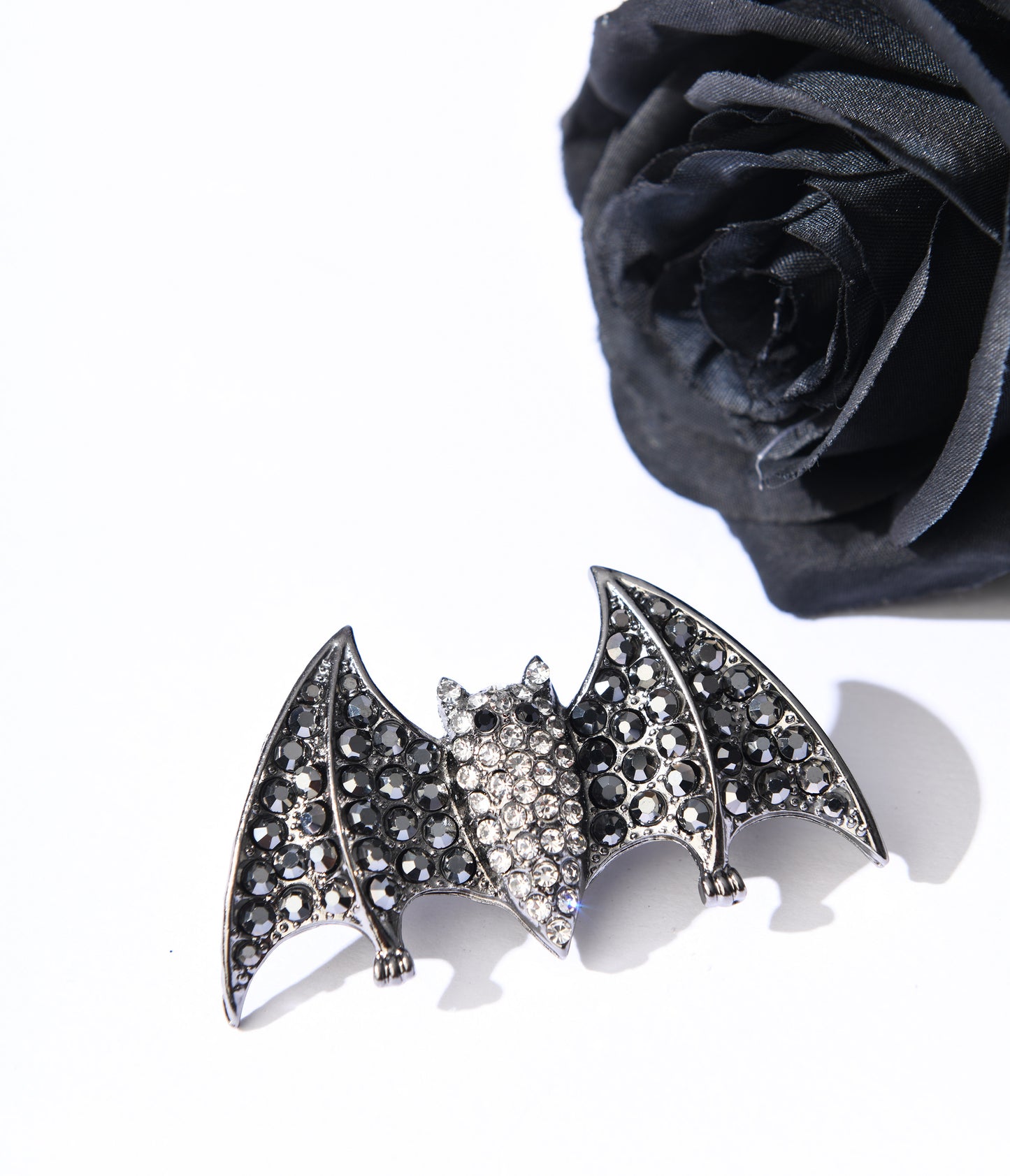 Rhinestone Bat Hair Clip