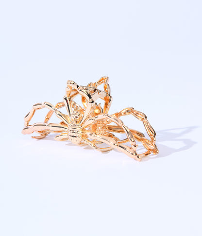 Gold Spider Claw Hair Clip