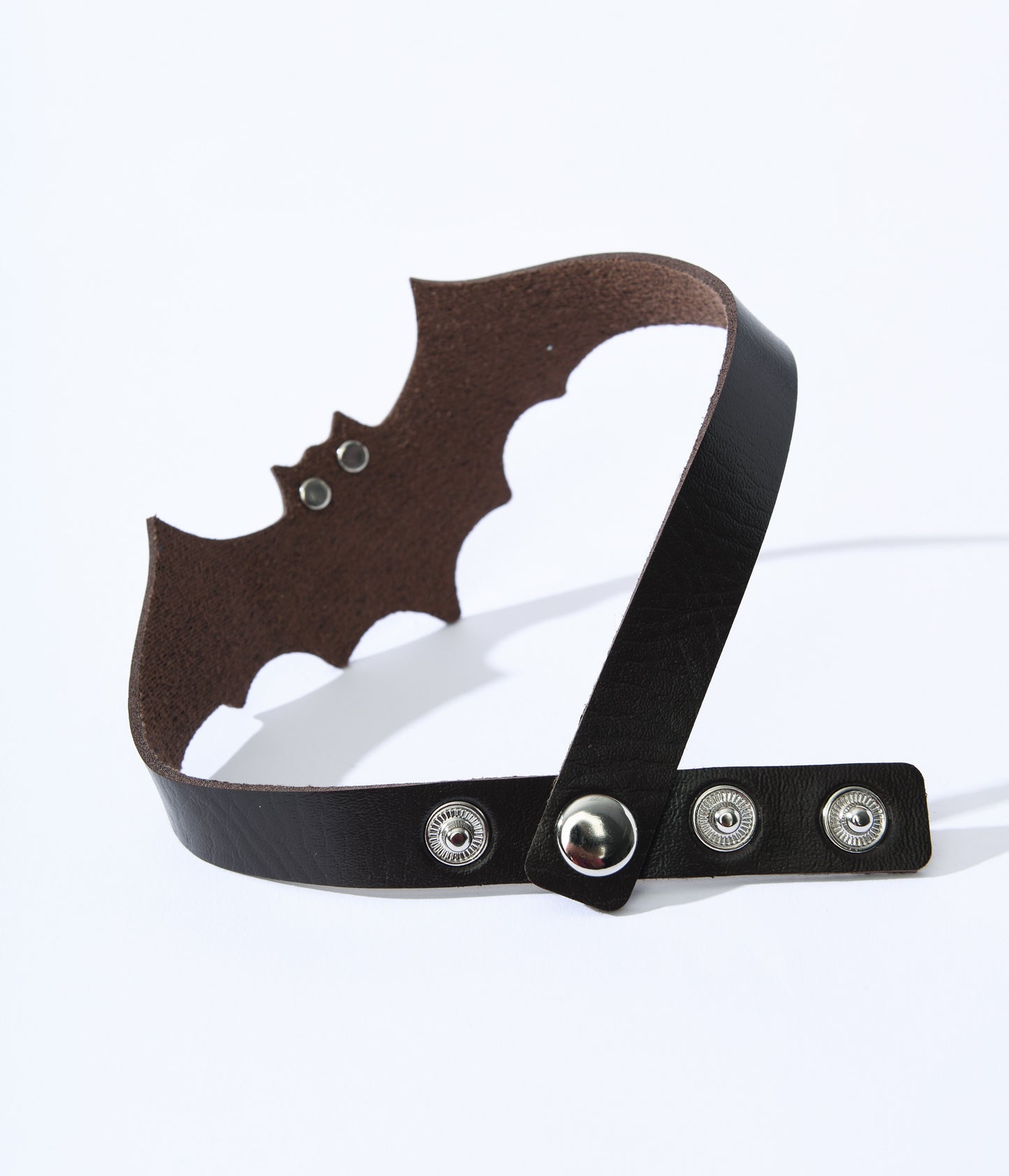 Black Leatherette Bat Choker
