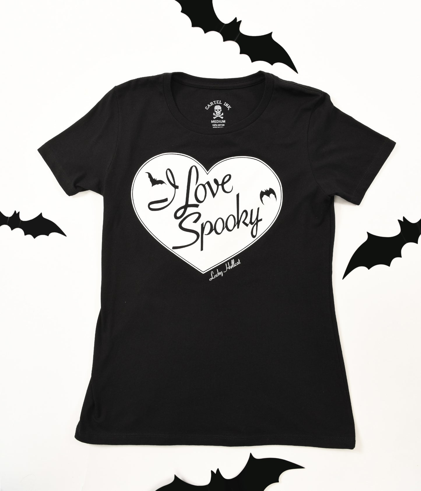 I Love Spooky Fitted Graphic Tee