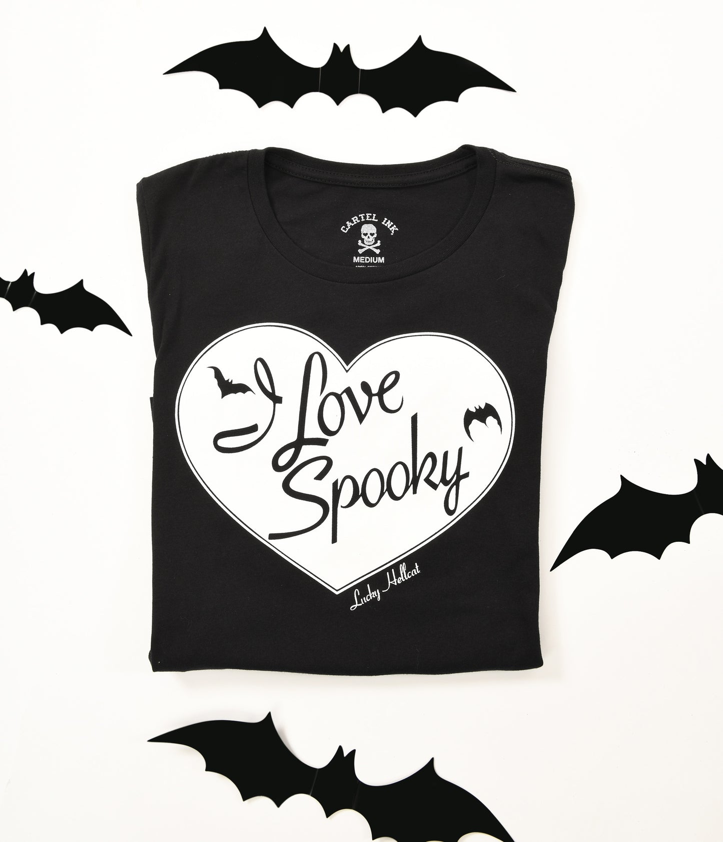 I Love Spooky Fitted Graphic Tee