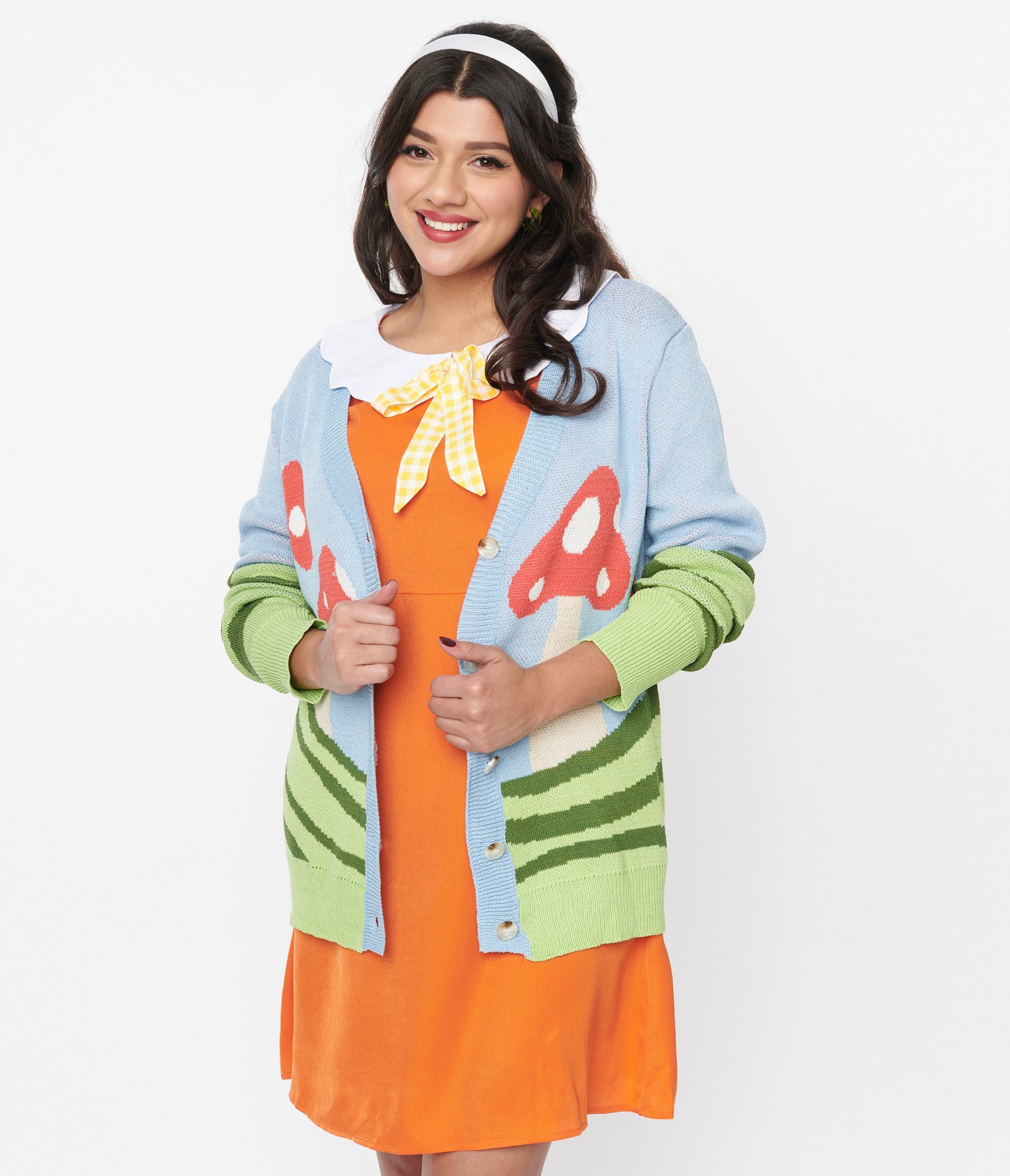 Blue & Red Mushroom Fields Cardigan