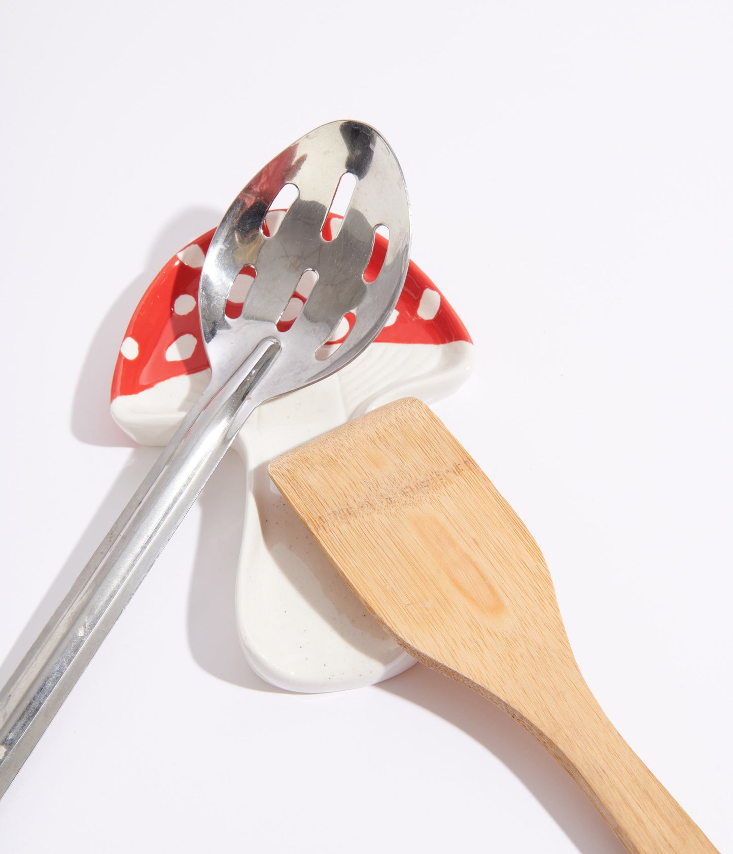 Red Mushroom Ceramic Spoon Rest