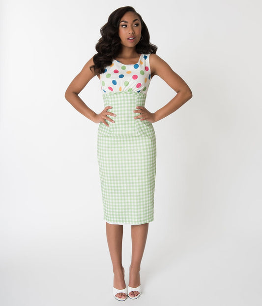 The Vault - Barbie x Unique Vintage 1960s Lunch On The Terrace Pencil Dress