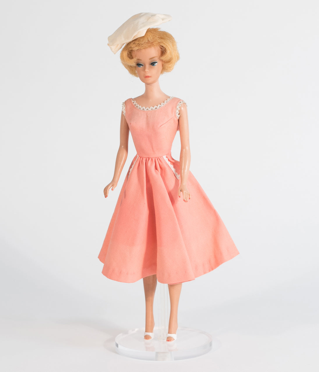 The Vault - Barbie x Unique Vintage Rose & White Pin Dot Barbie-Q Swing Dress