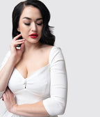 Unique Vintage 1950s Style Ivory Bengaline Sweetheart Lamar Swing Dress