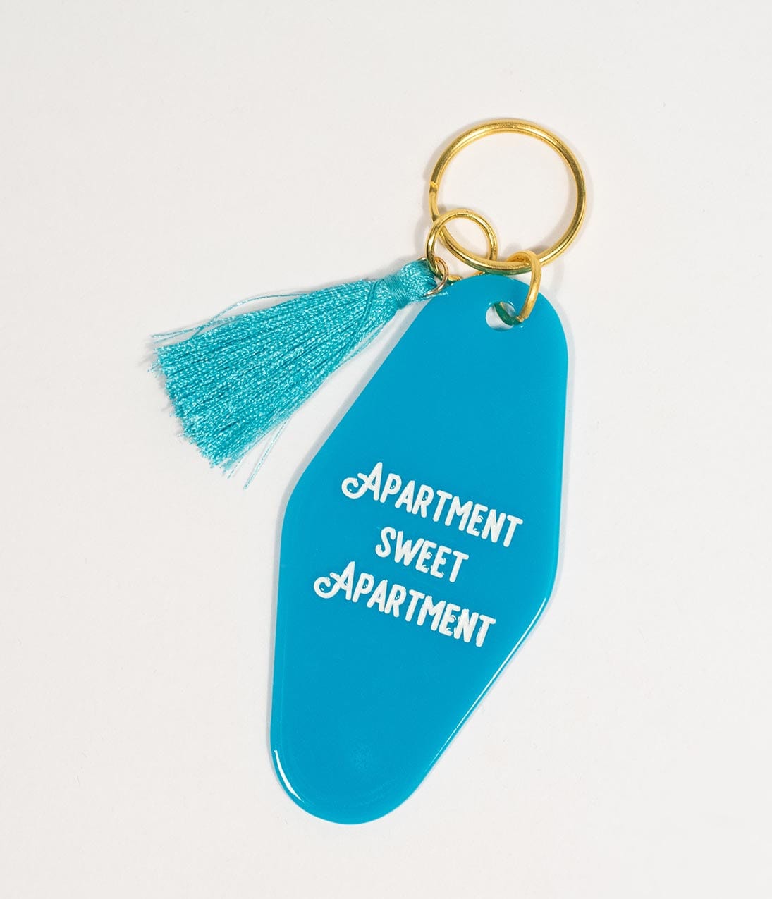 Teal Resin Apartment Sweet Apartment Keychain