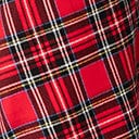 Unique Vintage 1960s Style Red Plaid Suspender Ruth Flare Skirt